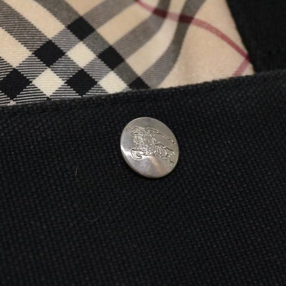 BURBERRY Nova Check Hand Bag Canvas Black Auth yb007 - Picture 10 of 16